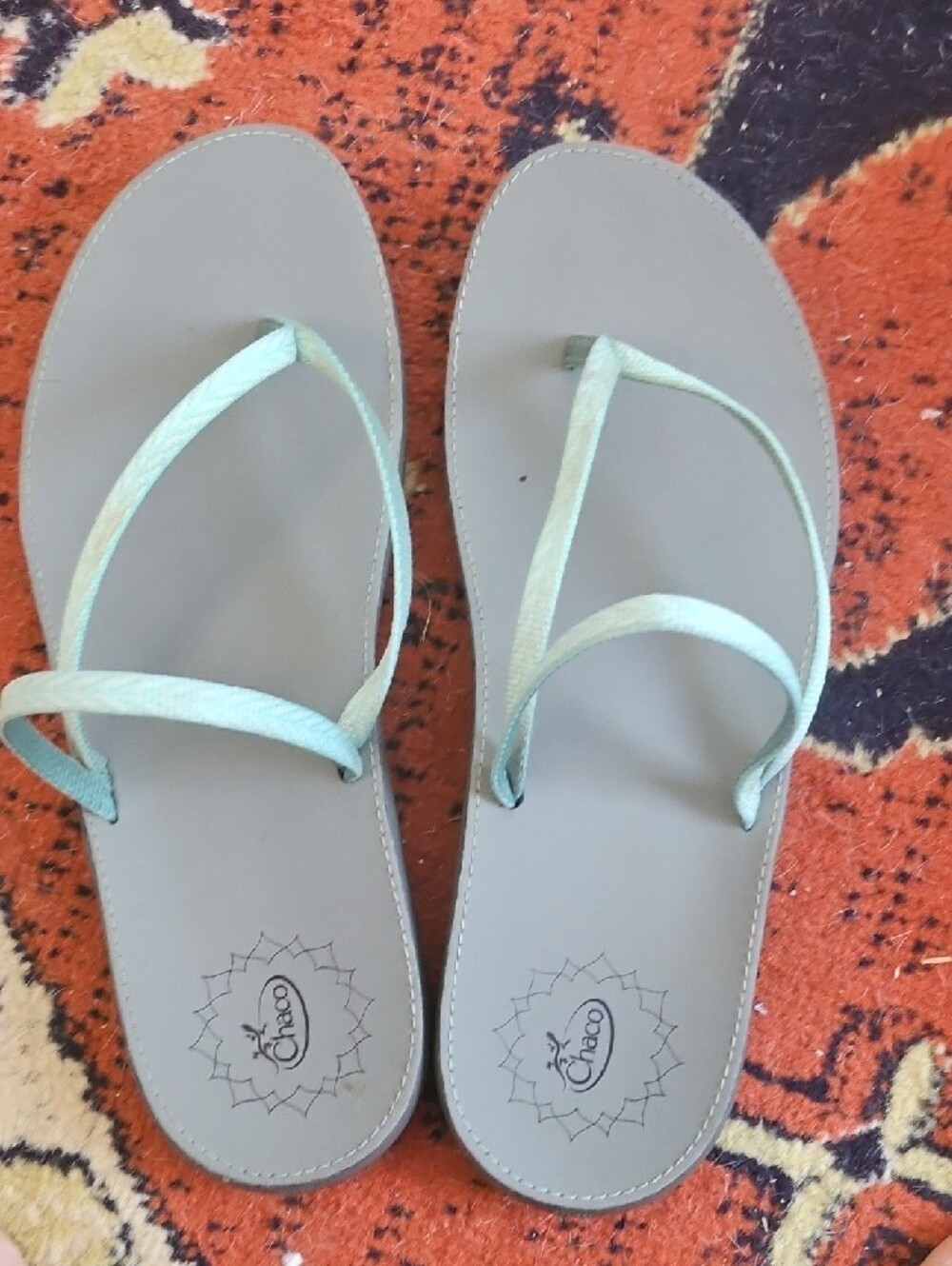 Chaco Women's Light Blue & White Strappy Sandals